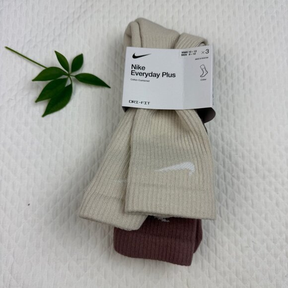 Nike Everyday Plus Dri-FIT Adult Unisex Cushioned 2 Pack Crew Socks Mens L (8-12 - Picture 1 of 7